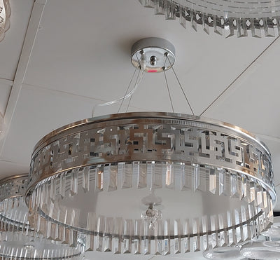 Circular Hanging crystal Pendant & flushmount Light-with Colour Changing Feature-D7052/550GD