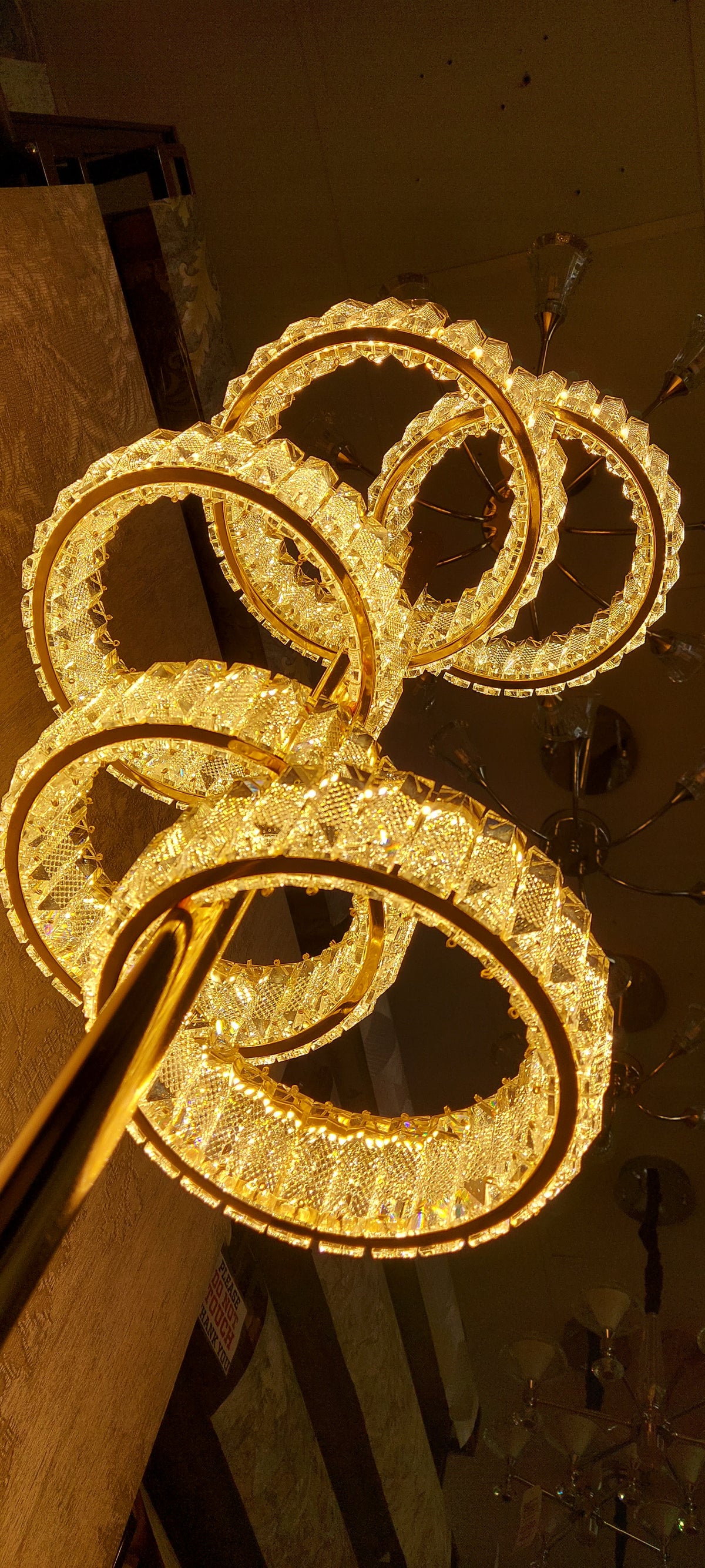 Crystal Floor & Table Lamps -with colour changing and brightness adjustment feature-remote control- matching Ceiling Light–Y608-5F