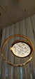 Pendant-Crystal Glass Pendant light with Rotating Ring-2010-1,3 & 5 rings(Rose Gold) with matching wall lights