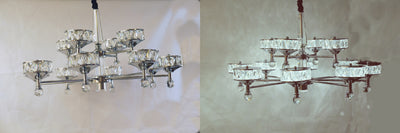 Crystallic Glitter Suspended Strong Golden / Silver Light