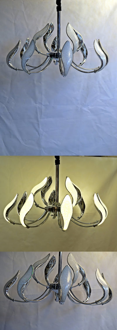 Modern Upwards Wavy LED Light-2131-8+4 2-tier