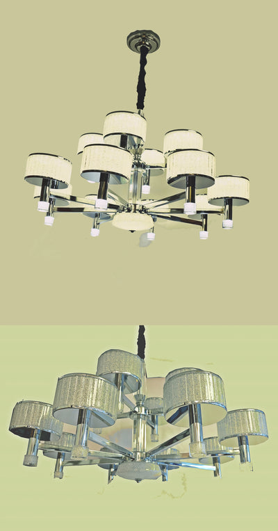 Modern Upwards Cylindrical Ceiling Light 2139-8+4-2tier and 1 tier