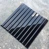 Black Rectangle Glass Mosaic Tiles-300*300*8mm-11sheets-1m2