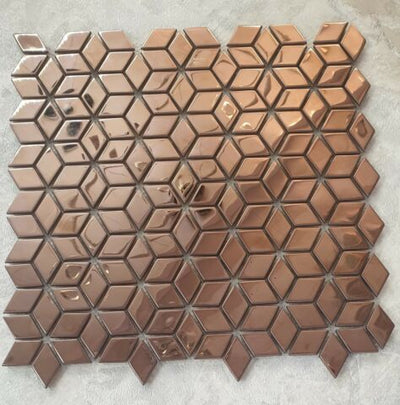 Diamond Aluminium Ceramic Mosaic Tiles | 1 sheet300 x300 x 8mm | 11=1m2