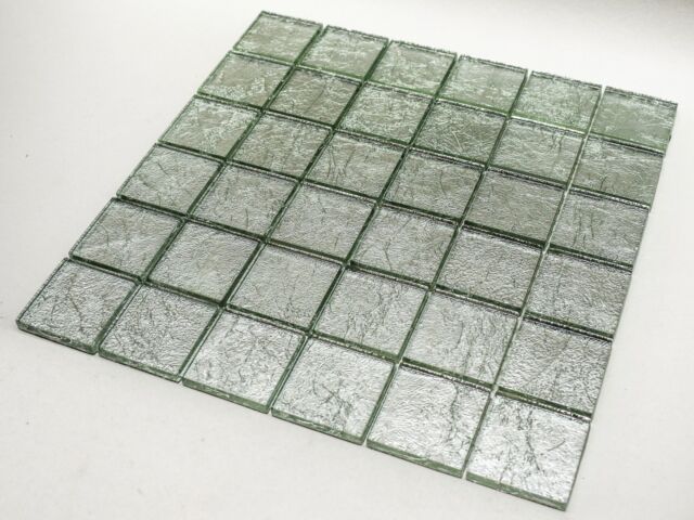 Silver Glint Glass Mosaic Tile-300*300*8mm-11sheets-1m2-48BTM-9K