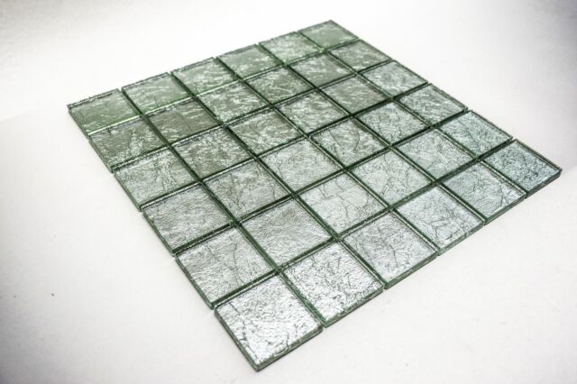 Silver Glint Glass Mosaic Tile-300*300*8mm-11sheets-1m2-48BTM-9K