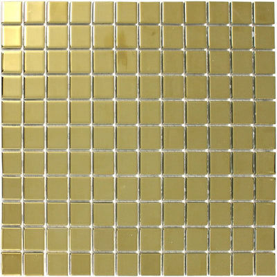 Mirrored Gold Glass Mosaic Tile-300*300*8mm-11sheets-1m2