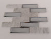 Grey Marble and Mirror Glass elegant and modern mosaic tiles-300*300*8mm-11sheets-1m2