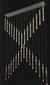 Long Drop Metallic Bars LED Incorporated Stair Pendant Lighting Chandelier-6139-10tubes, 12tubes 30 & 40tubes