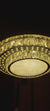Round Crystallic Flush Mount Ceiling Light-Colour Changing Dimmable with Remote Control-7001-600 & 450-Chrome