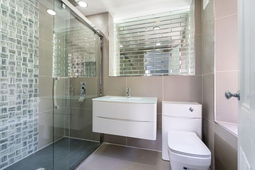 Full Bodied Metro Mirror Glass Mosaic Tiles with bevelled edges-75*150*8mm & 75*300*8mm