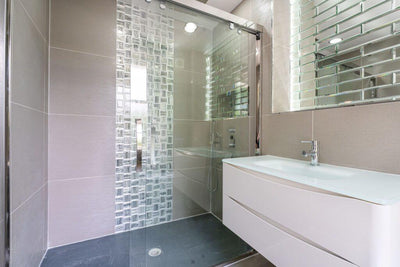 Full Bodied Metro Mirror Glass Mosaic Tiles with bevelled edges-75*150*8mm & 75*300*8mm