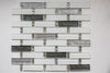 White Grayscale Glass Mosaic Tile | 1 sheet 30cmx30cm&8mm | 11 sheets 1sqm