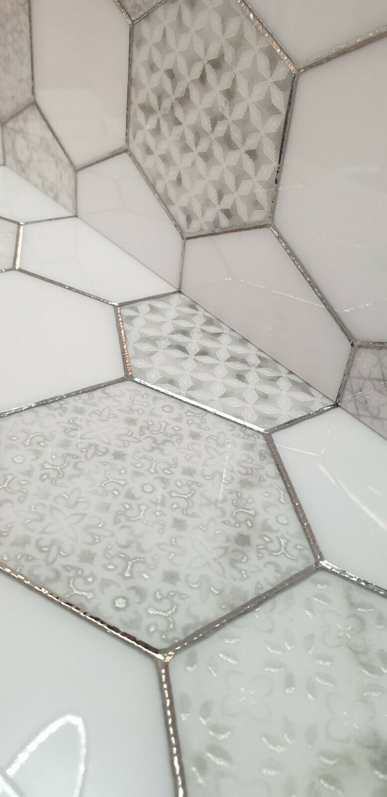Porcleain Decor Tiles in HEX Greyscale | 1 sheet 60 x 30 cm | 6 tiles 1 sqm-D-HEX