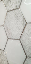 Porcleain Decor Tiles in HEX Greyscale | 1 sheet 60 x 30 cm | 6 tiles 1 sqm