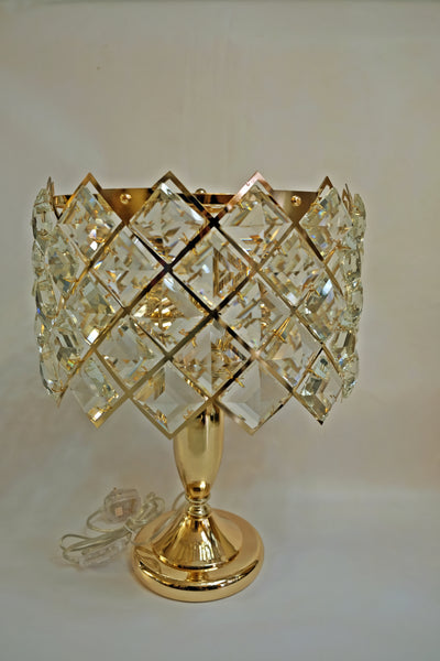 Hexagonal crystallic thin fitting heavy gold table lamp [5810-3TGD]