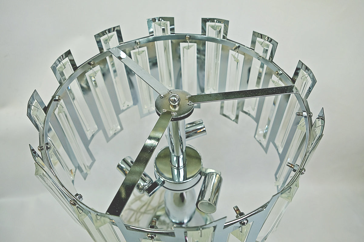 Crystallic Rectangular thin fitting heavy gold table lamp [5811-3TGD | 5811-3TS]