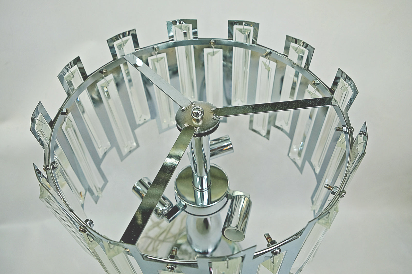 Crystallic Rectangular thin fitting heavy gold table lamp [5811-3TGD | 5811-3TS]