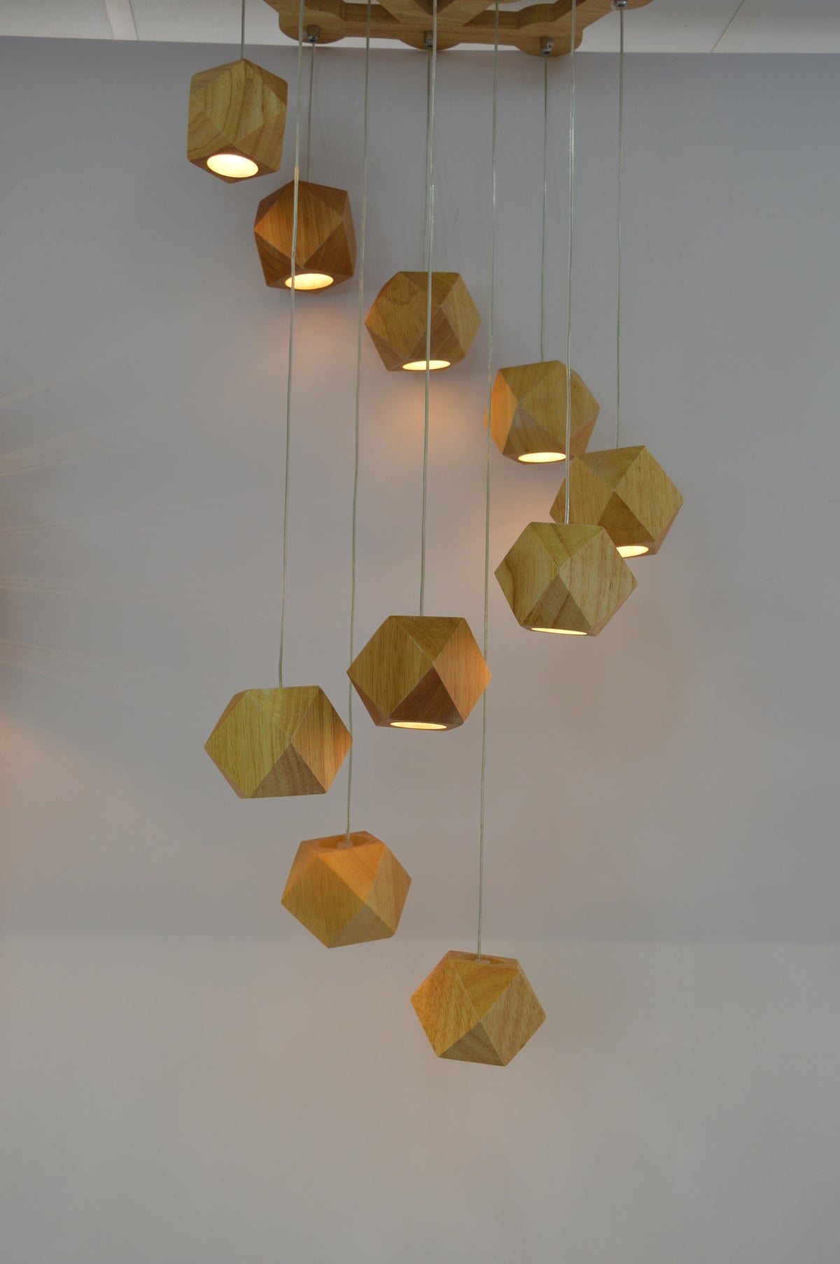 Triangle Wooden Pendant Lights