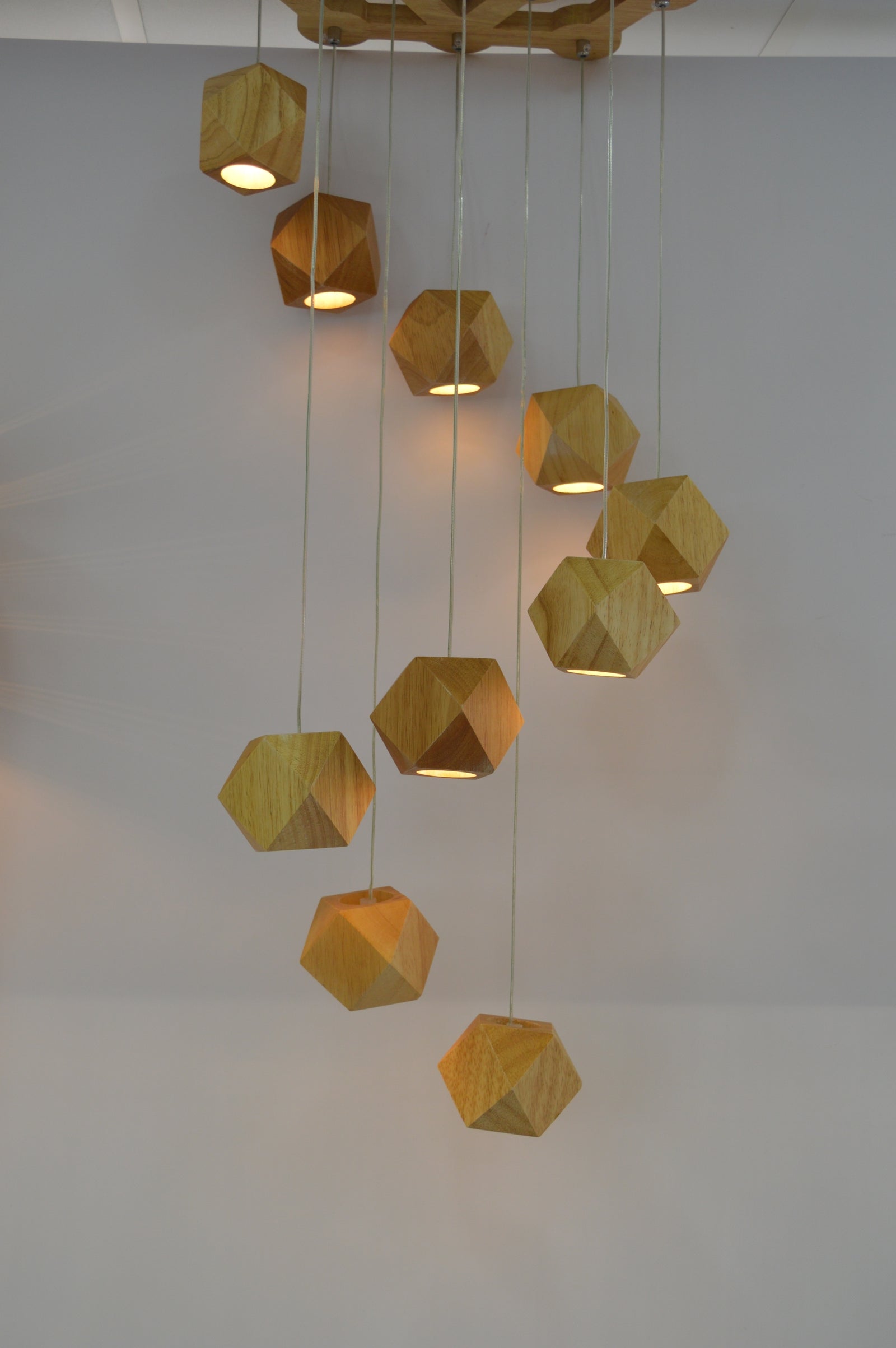 Triangle Wooden Pendant Lights