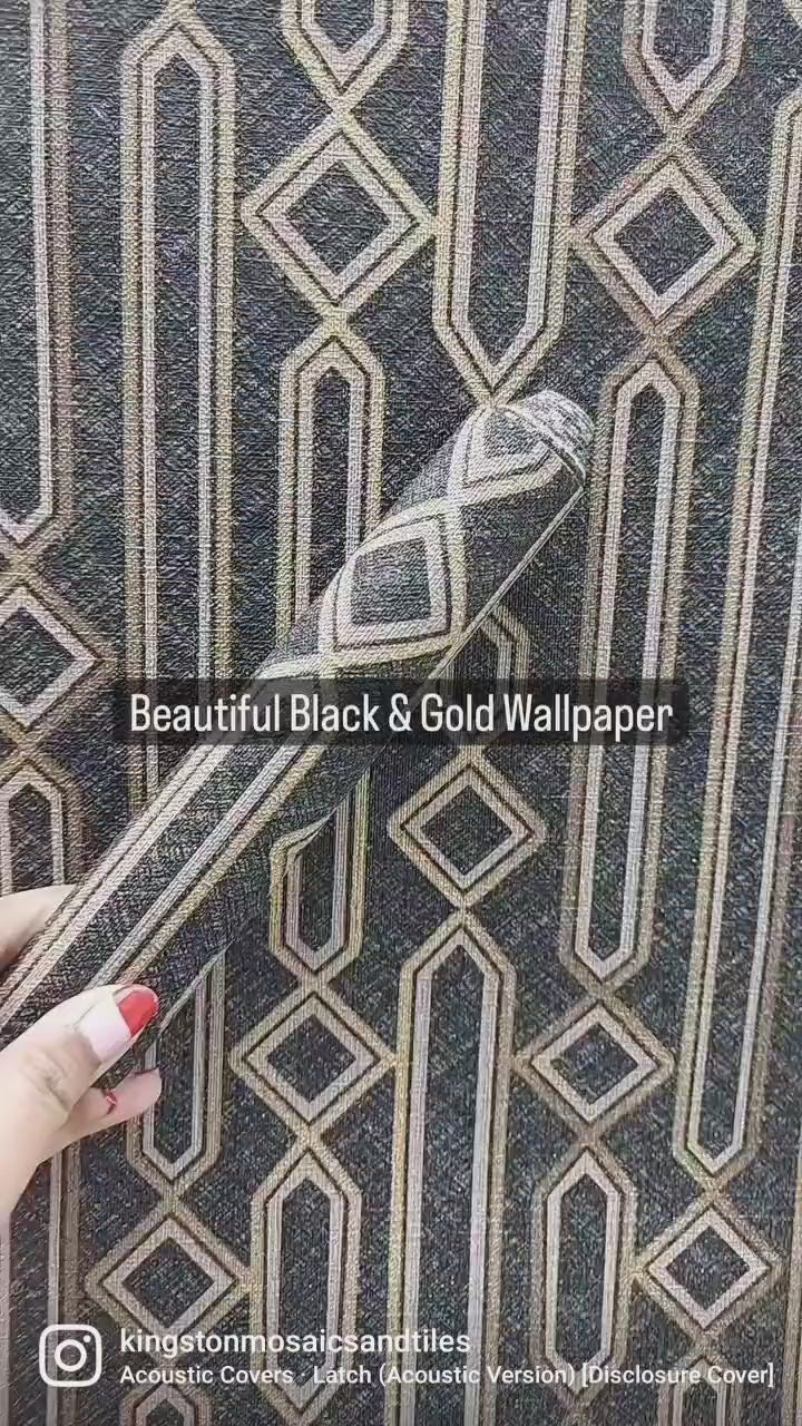 Lifestyle Monolya Sparkly Black & Gold Wallpapers - DK.23650-4