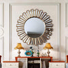 Starburst Brush Gold Round Decorative Wall Mirror-GS-MF0307-90*90*2cm