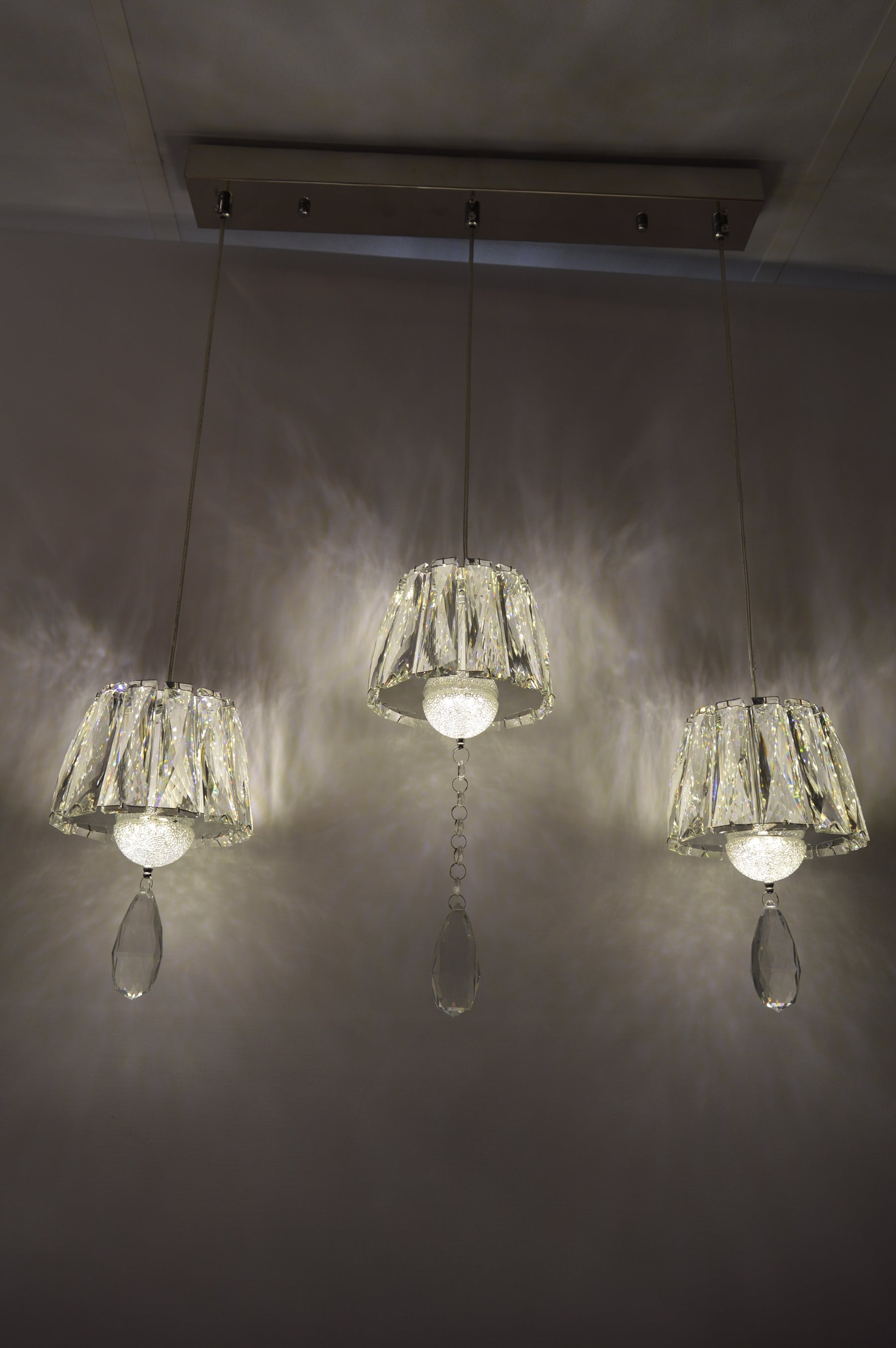 Mirrored Crystal Suspended Ceiling Light