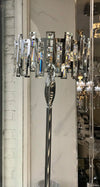 Rectangular Crystal & Metal Lamps Set