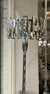 Rectangular Crystals & Metal Floor Lamp