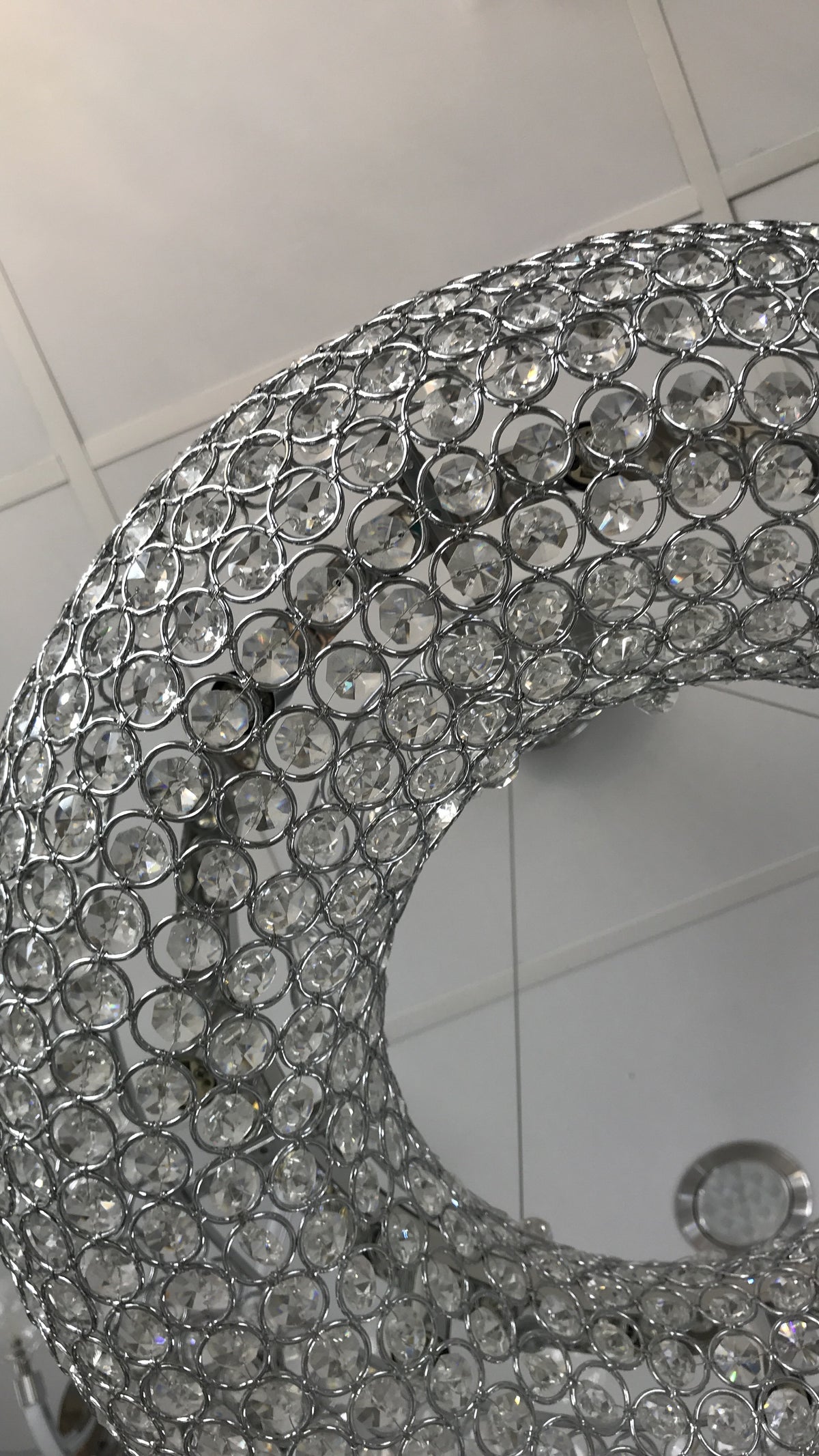 Crystal Square / Circular Pendant & Flash mounted Warm LED ceiling light-P88750