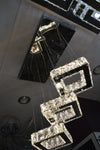 Diamante Crystallic 3 x Round Fixture mirrored frame colour changing LED ceiling light [9010-3)