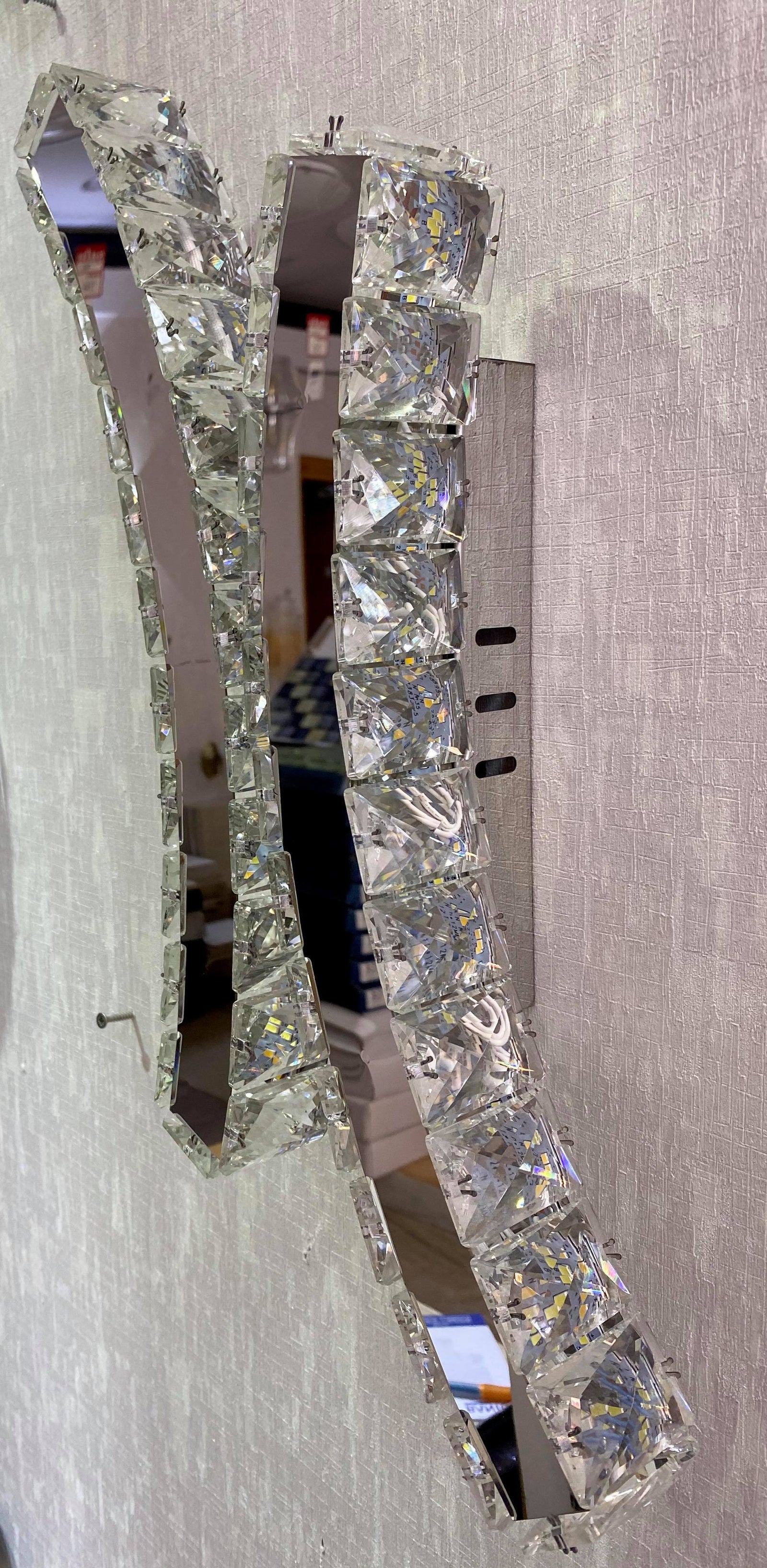 Crystal Cross Colour Changing LED ceiling light-9005-45*25*10cm