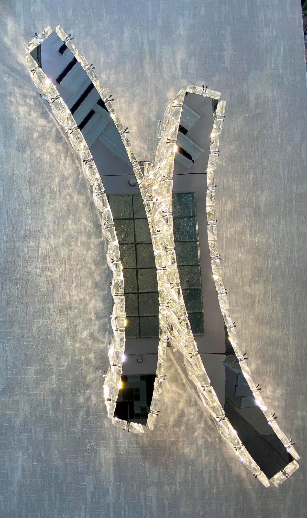 Crystal Cross Colour Changing LED ceiling light-9005-45*25*10cm