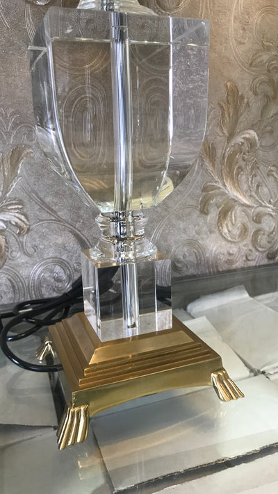 Cup crystallic lamp with heavy metallic base [A336G | A336S]