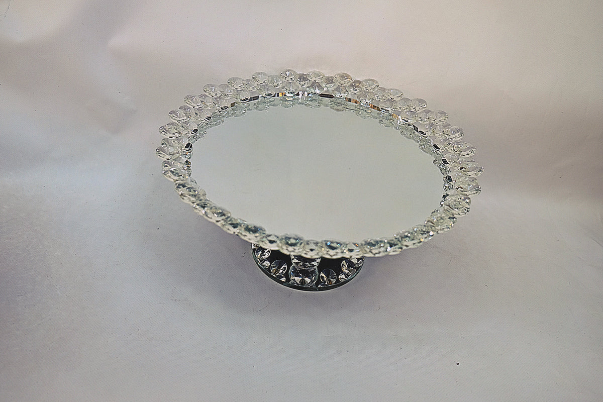 Mirrored Crystal Serving Plate