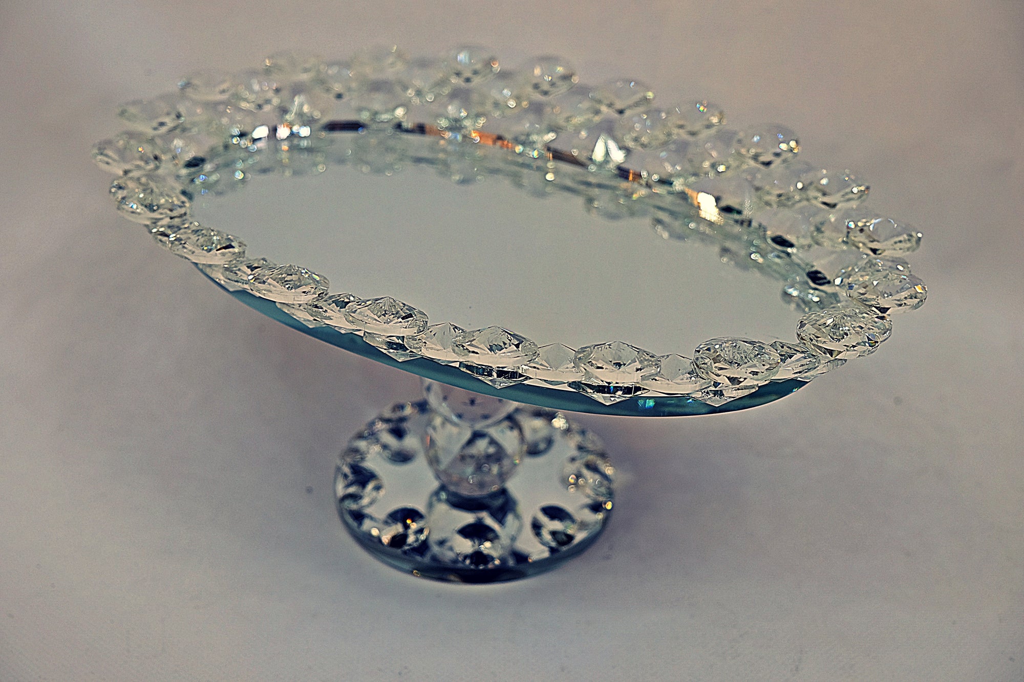 Mirrored Crystal Serving Plate