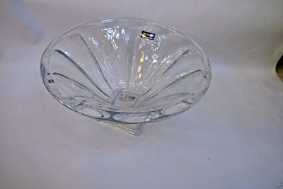 Golden Crystal Glass Bowl / Fruit Plate