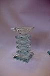 Round / Squared Tall Crystal Candle Holders SET OF 2
