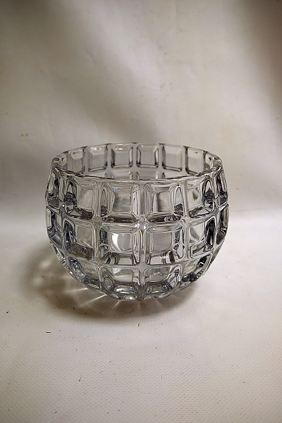 Golden Crystal Glass Bowl / Fruit Plate