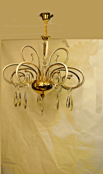 Gold Swirl Modern Yet Vintage Chandelier