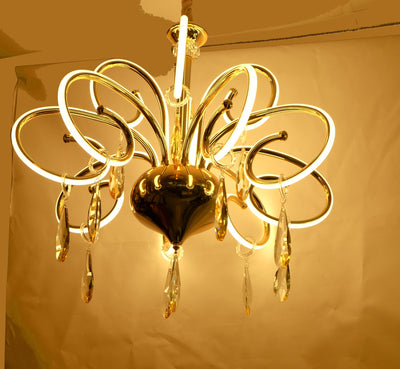 Gold Swirl Modern Yet Vintage Chandelier