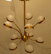 Copper Crystallic Bowl & Brass frame large suspended Ceiling Light with Glittery LED Globe-10 [MD3019-10]-55*55*20cm