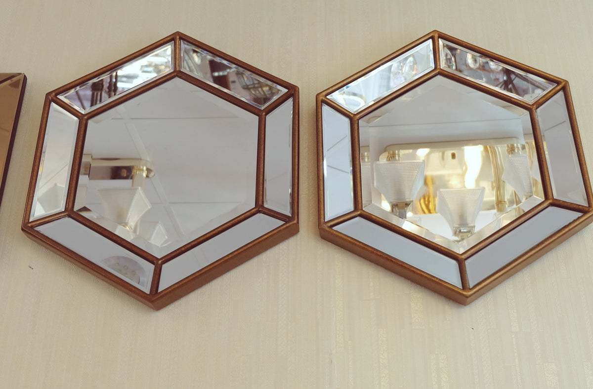 Hexagonal Decor Mirror for Living Room & Bedroom or any room Decoration