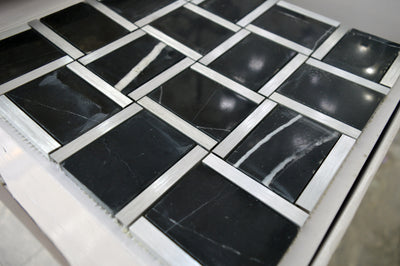 Porcelain and Aluminium mosaic tile