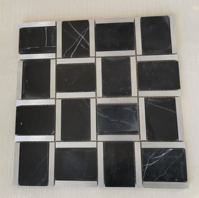 Porcelain and Aluminium mosaic tile