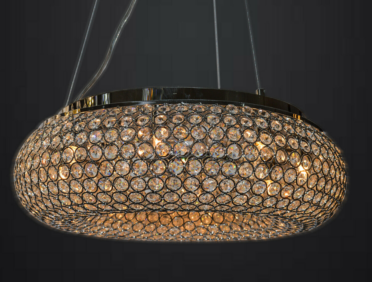 Crystal Square / Circular Pendant & Flash mounted Warm LED ceiling light-P88750