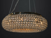 Crystal Square / Circular Pendant & Flash mounted Warm LED ceiling light