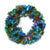 Wreath with Colourful LED Lights for Christmas Decoration