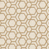 Hexagonal-Trend Collection Wallpapers-Cream & Gold- DK.18184-3