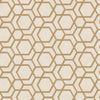 Hexagonal-Trend Collection Wallpapers-Cream & Gold- DK.18184-3